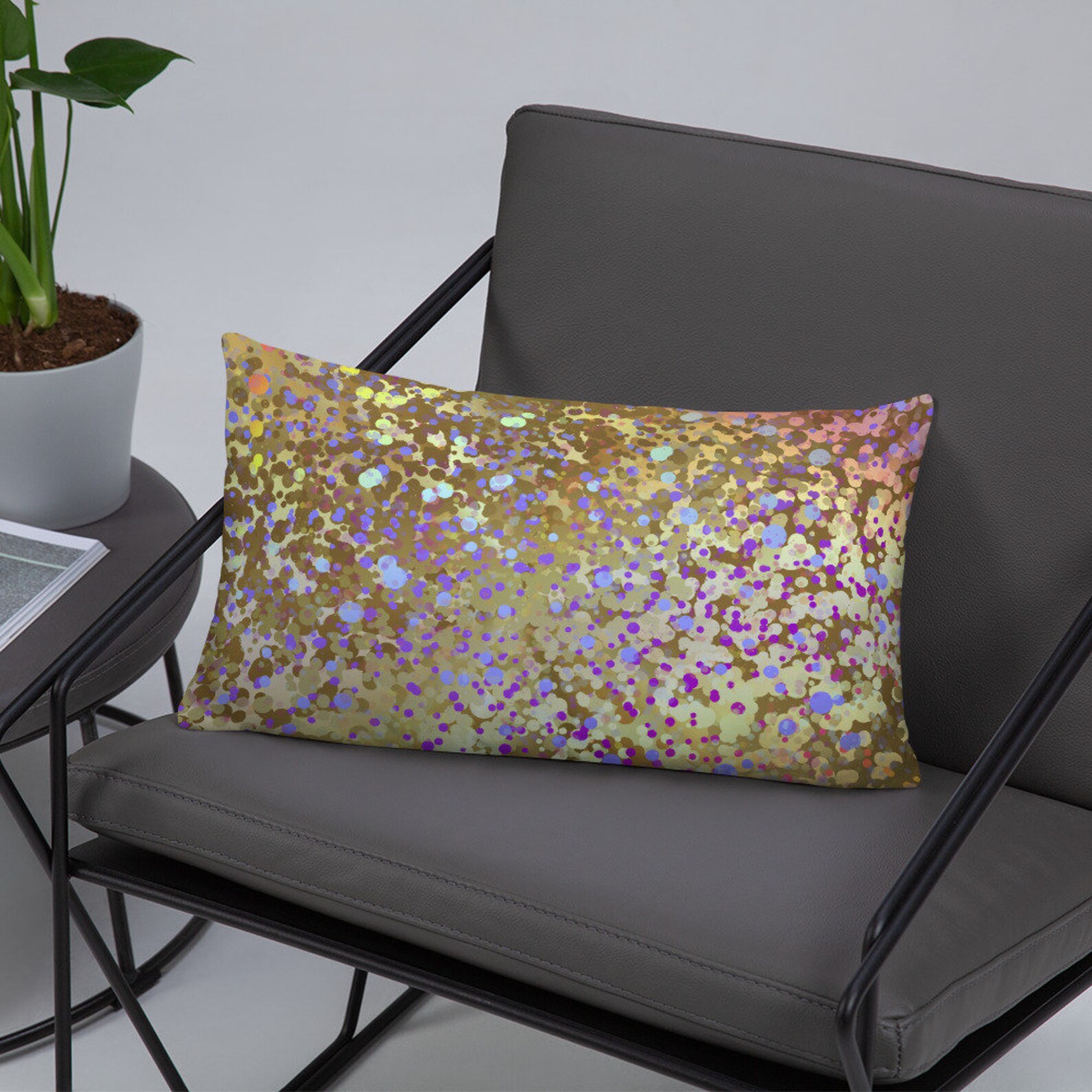 Faux Holo Glitter Throw Pillow 20x12 Rectangle Home Decor Etsy