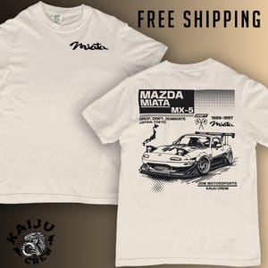 JDM Mazda Miata MX-5 Unisex Garment-Dyed T-Shirt, Comfort Colors Tee, Car Enthusiast Gift, Automotive Apparel, Retro Car Lover Shirt,