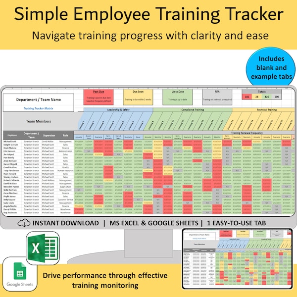 Employee Training and Certification Tracker Etsy