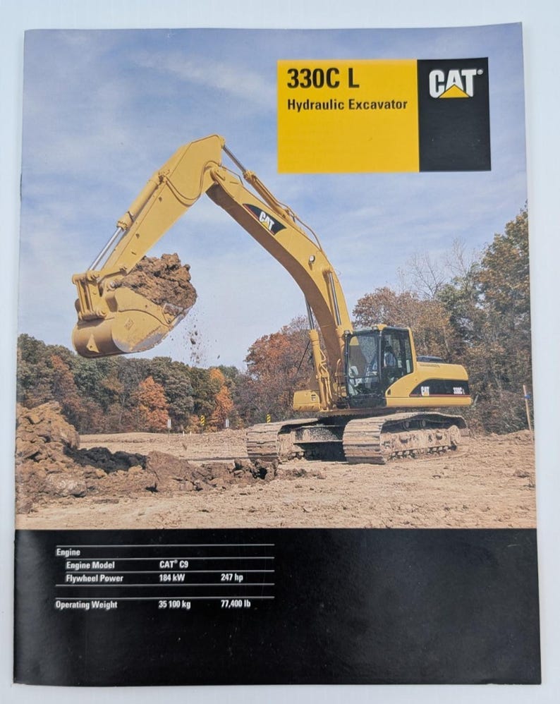 330C L CAT Excavator Caterpillar Sales Brochure Booklet 2002 image 1