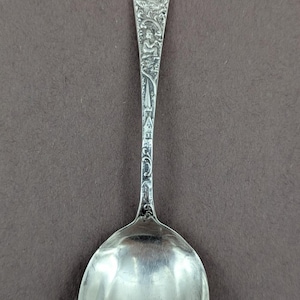 Weidlich Sterling Silver Spoon Farm Scene Ducks People Windmill Buildings WED19