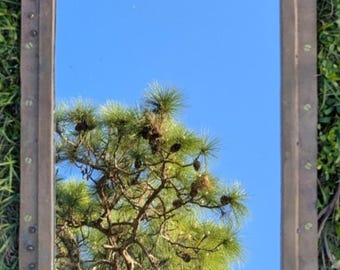 Vintage Brass Porthole Window Converted to Mirror Nautical Decor