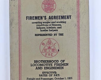Vintage 1956 Southern Pacific Company Firemen's Agreement Booklet