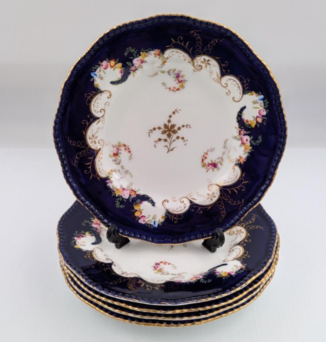 Colla More Antique Coalport for Gilman Collamore Plate Set of 5 Plates 9