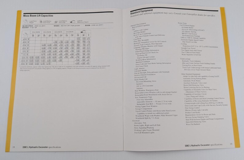 330C L CAT Excavator Caterpillar Sales Brochure Booklet 2002 image 5