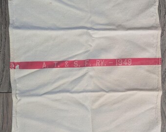 A.T. & S.F. RY. 1949 Railroad Train Car Napkin Atchison Topeka and Santa Fe