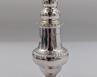 Sterling Silver Salt or Pepper Shaker by Peter Guille England 5-3/4" H, 107g