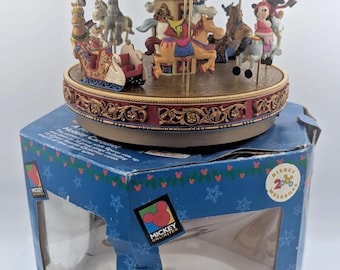 1997 Mr. Christmas Disney Mickey's Holiday Merry Go Round Carousel 30 Songs