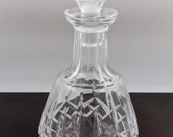 Vintage Waterford Crystal Lismore Brandy Decanter Stopper Footed 12" Older Mark