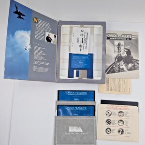 Chuck Yeager’s Advanced Flight Trainer 2.0 Floppy Disks 5.25" Tandy EA