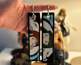 Anime Embroided Jet Tag Keychain Reverse