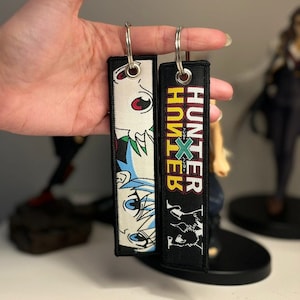 Anime Embroided Jet Tag Keychain Reverse