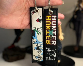 Anime Embroided Jet Tag Keychain Reverse