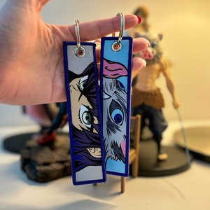 Anime Embroided Jet Tag Keychain Reverse