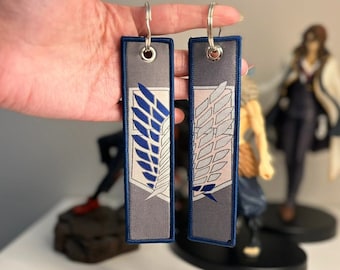 Anime Embroided Jet Tag Keychain Reverse