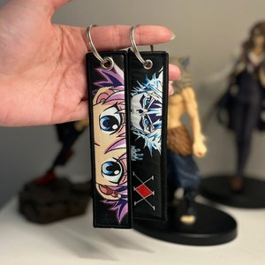 Anime Embroided Jet Tag Keychain Reverse