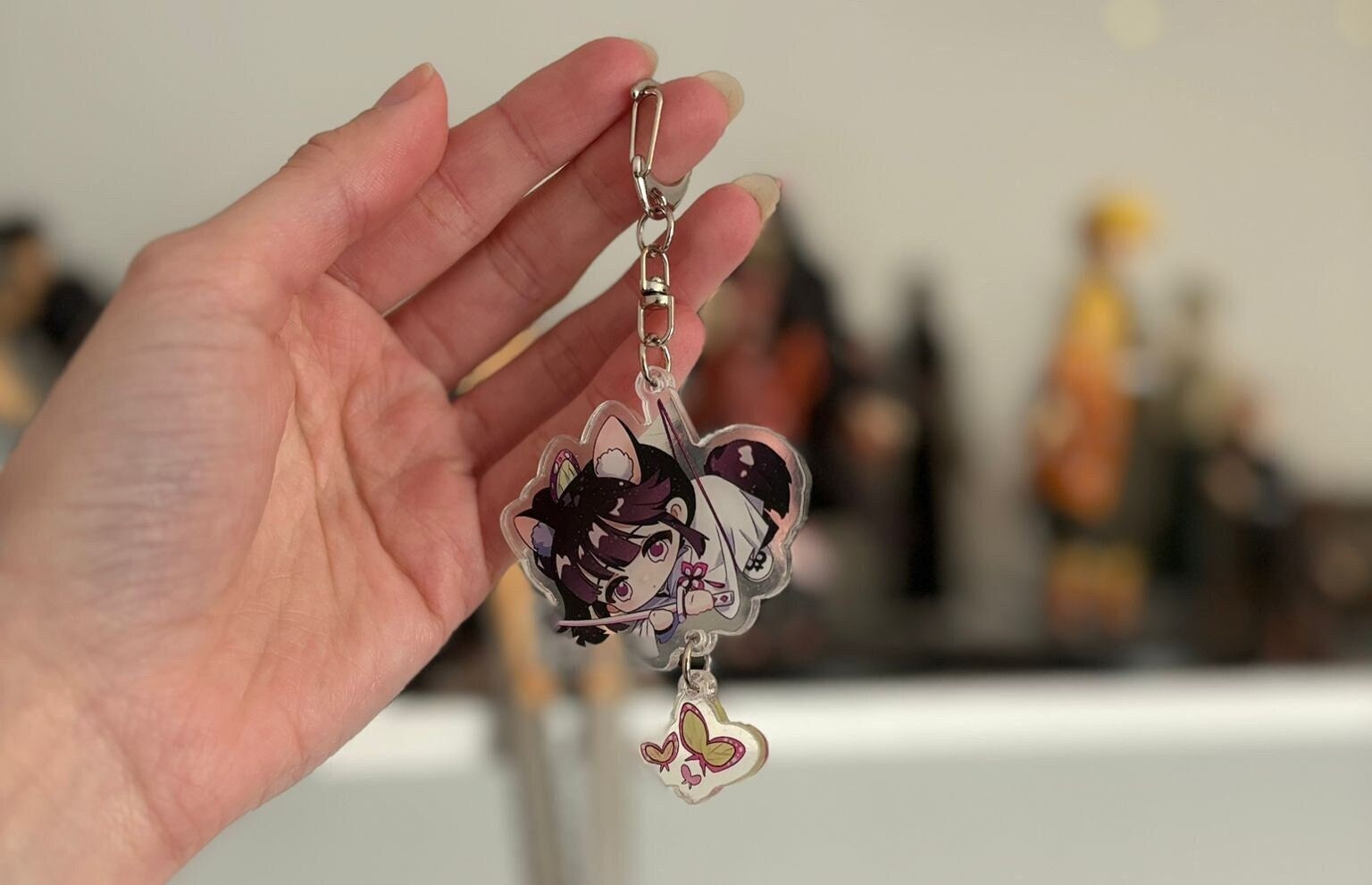 Anime Embroided Jet Tag Keychain Reverse