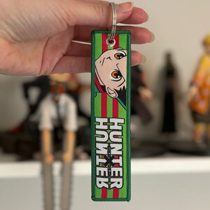 Anime Embroided Jet Tag Keychain Reverse