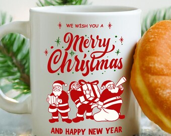 Personalized Santa Mug, Festive Holiday Coffee Cup, Christmas Gift