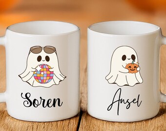 Personalized Ghost Mug: Custom Halloween Coffee Cup, Spooky Gift