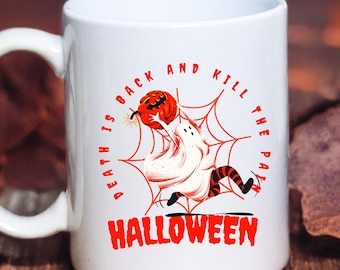 Funny Halloween Ghost Mug: Pumpkin Bomb Coffee Cup, Spooky Gift