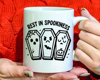 Skeleton Halloween Coffee Mug: Funny Spooky Ceramic Cup