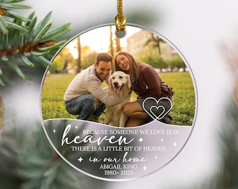 Personalized Photo Memorial Ornament, In Loving Memory Keepsake