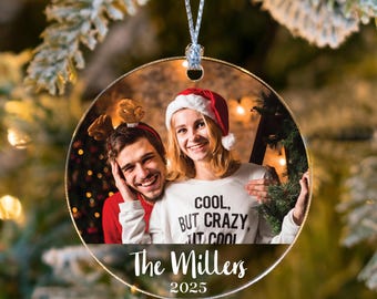 Custom Photo Christmas Ornament, Personalized Family Keepsake