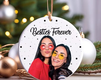 Custom Photo Ornament, Personalized Friend Gift
