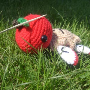Tortuga de pastel de manzana a crochet / Tortuga a crochet / Tortuga de manzana a crochet / Pastel de manzana a crochet / Comida para animales a crochet /