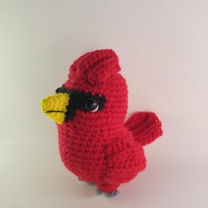 Crochet Cardinal Pattern | Amigurumi Cardinal Pattern | Crochet Cardinal PDF | Crochet Bird Pattern |