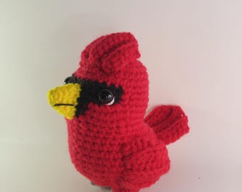 Crochet Cardinal Pattern | Amigurumi Cardinal Pattern | Crochet Cardinal PDF | Crochet Bird Pattern |