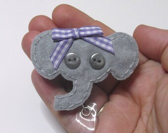 Elephant Badge Reel, Elephant Badge Card Holder, Elephant, ID Holder,Nursing Name Badge Holder, Badge Reel,Retractable, Ready to ship