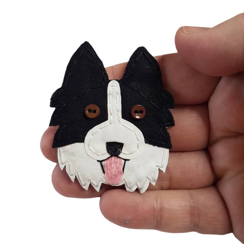 Border Collie,Australian Shepherd,Cattle dog,Dog, Badge Reel,Badge Card Holder,ID Holder,Nursing Badge Holder,Border Collie badge ID Holder Black&White Ears up