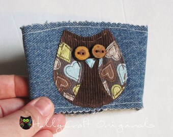 Reusable Coffee Cup Sleeve, Coffee Cup Cozy or Cuff, Owl, Coffee Cozy, Coffee Cuff, Cup Cozy, Coffee Sleeve, Owl Coffee Sleeve,Eco-friendly