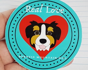 Bernese Mountain Dog Sticker, Handmade Dog Decal