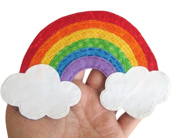 Rainbow Applique. Rainbow Patch. Rainbow Scrapbooking Embellishment. Rainbow. Handmade. Fabric Rainbow