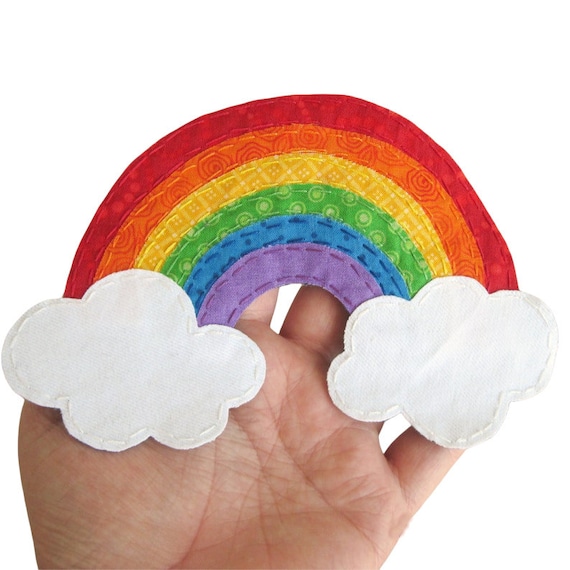 Rainbow Applique. Rainbow Patch. Rainbow Scrapbooking Etsy
