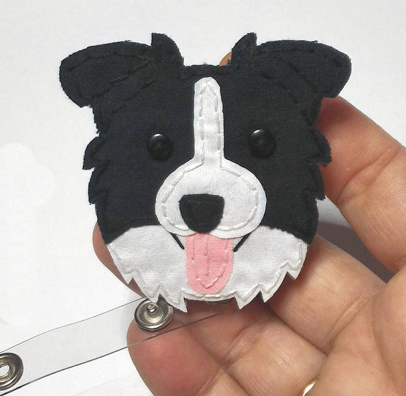 Border Collie,Australian Shepherd,Cattle dog,Dog, Badge Reel,Badge Card Holder,ID Holder,Nursing Badge Holder,Border Collie badge ID Holder image 2