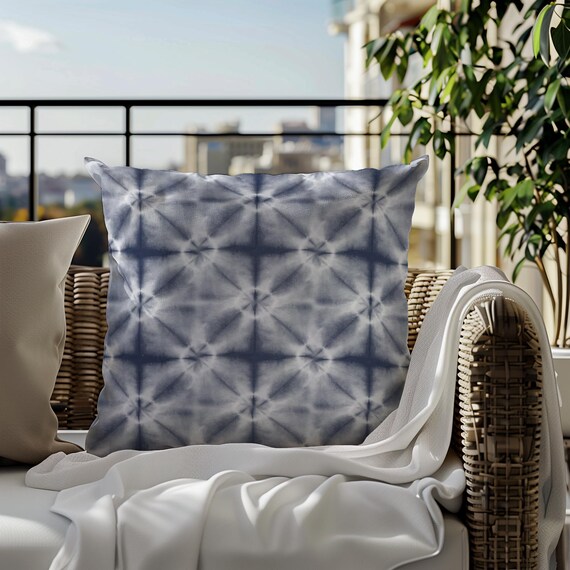 Pillow Outdoor Tie Cushions Blue Shibori Outdoor Pillow Or Cover