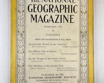 1928 NATIONAL GEOGRAPHIC Magazines. February , April and June. Very rare