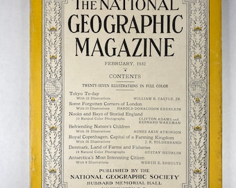 1932 National Geographic Magazines