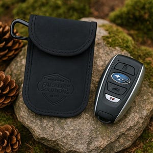 Suede Faraday Key Fob Case – RFID Signal Blocking, Anti-Theft Pouch