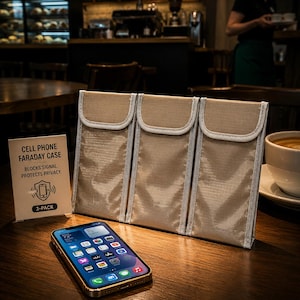3er-Pack Basis-Faraday-Schutzhüllen-Set für Handy + Schlüsselanhänger