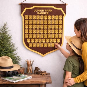 Big Sky Junior Ranger Badge Display | Canvas Wall Banner (National Park 54 Badge)
