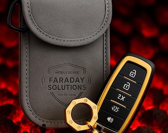 Suède Faraday-sleutelhangerhoes – anti-diefstal RFID-blokkeringszakje – leisteen