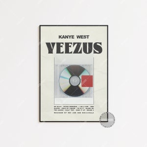 Kanye West Poster / Yeezus Poster / Album Cover Poster Poster Print Wall Art, Custom Poster, , 808s and Heartbreak, Yeezus LESS265