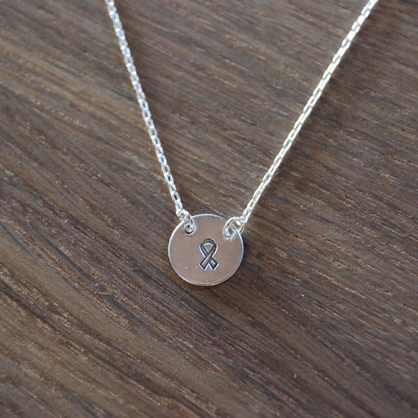 Cancer Ribbon Necklace