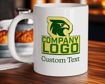 Personalized Corporate Logo Mug - Individual Employee Names! | Custom Company Coffee Cup - Staff Gifts, Events, Office