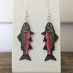 Trout Fish Earrings